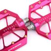 RACEWORK D029 Rose Red CNC Triple Bearing Anti-slip Bicycle Pedals - 6