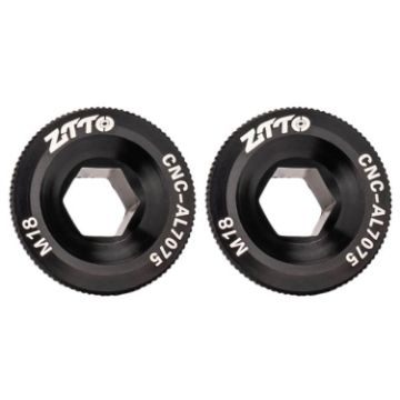 ZTTO 2pcs M18 Black Aluminum Crank Cover Screws for Mountain Bikes - 1