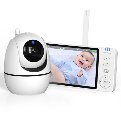 5" 1080P HD Baby Monitor Camera with UK Plug - 1
