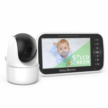 5" LCD Baby Monitor with Night Vision - EU Plug - 1