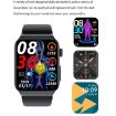 E500 Smart Watch: 1.83" HD, ECG, Blood Sugar, Leather Strap (Brown) - 4