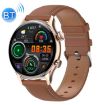 Ochstin 5HK8 Pro 1.36" Smart Watch, Leather Strap (Gold) - 1