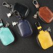 Yellow Leather Storage Bag for Apple AirPods Bluetooth Earphones - 2