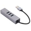 SL-030 USB to Gigabit Ethernet & 3-Port USB 3.0 Hub (Grey) - 3