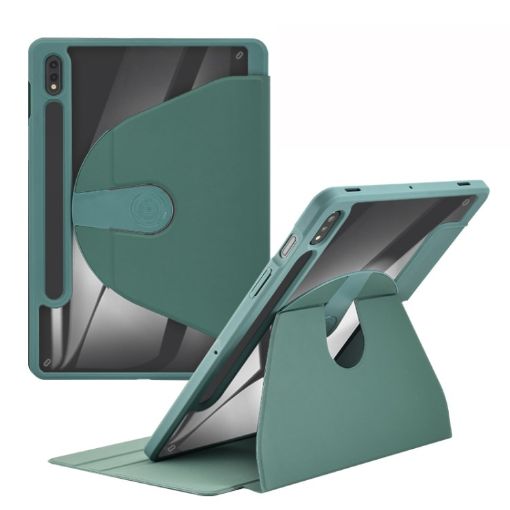 Samsung Galaxy Tab A 8.0 2019 360 Rotating Leather Case (Green) - 1