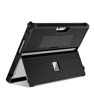 Microsoft Surface Pro 8 Black Striped Hollow Tablet Case Holder - 1