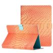 Orange Crocodile Texture Leather Case for 10" Tablets - 1
