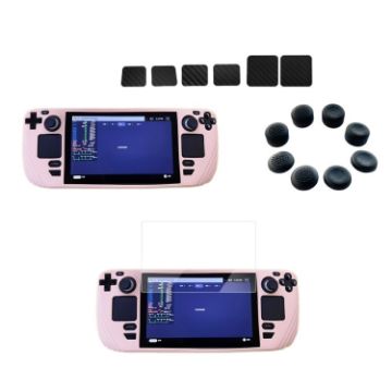 Shockproof Pink Silicone Case for Steam Deck Console - 1