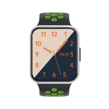 S226 1.72" Silver Green Smart Watch with Heart Rate & BP Monitoring - 1