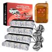 4 in 1 Car Grille Flash Lights with Wireless Remote Control, 16 LEDs - 6