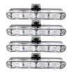 4 in 1 Car Grille Flash Lights 16 LEDs with Remote (White Blue) - 2