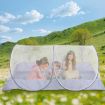 Portable Mosquito Net Tent, No Installation Needed, White Mesh - 2