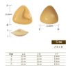 Silicone Double-Sided Triangle Breast Pads, S/A, White Skin, Orange Box - 3