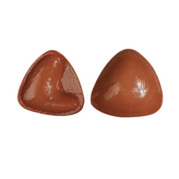 Double-Sided Silicone Breast Pads, S/A, Brown Skin, Orange Box - 1