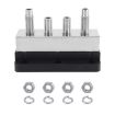Black 600A RV Yacht Heavy Duty Copper Busbar Terminal 4 Stud Bolt - 5