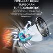 Yellow 12V Car Fan, Single-head, Adjustable Three-speed, Folding - 3