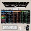 Keyboard Shortcut Non-Slip Desk Mat with Computer Commands, 300x800x2mm - 5