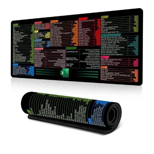 Keyboard Shortcut Mouse Pad 300x700x2mm Non-Slip Office Desk Mat - 1