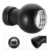 Suzuki Car 5-Speed Gear Shift Knob Bright Cover Black Letters - 4