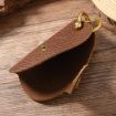 Vintage Pebbled Leather Key Holder - Genuine Leather Keychain - 4