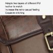 Cwatcun D185 Brown Vintage PU Waterproof Camera Shoulder Bag - 5