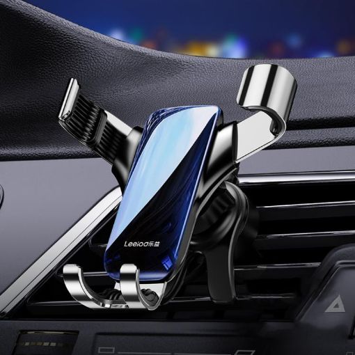 Leeioo Black Gravity Linkage Car Air Outlet Phone Holder Clip - 1