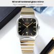 SKMEI 9361 Black Steel Strap Square Quartz Business Watch - 5