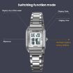 SKMEI 2493 Women's Gold Square Steel Strap Electronic Watch - 6