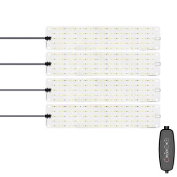 LED Plant Growth Light, 12V Sunlight-Like, Four Head, US Plug - 1
