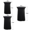 Premium Business Conference Stretch Table Cover, 60x110cm (Black) - 2