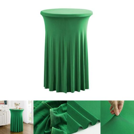 Green 60x110cm Stretch Table Cover for Business Conference Bar - 1