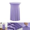 Premium Stretch Cocktail Bar Table Cover, 60x110cm (Light Purple) - 1