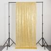 Gold Sequin Embroidered Curtains - 60x300cm Party & Wedding Decor - 1