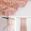 Gold Sequin Embroidered Wedding Banquet Curtains 300x300cm - 3