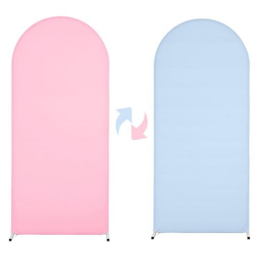 Pink+Blue 180x80cm U Shape Spandex Stretch Arch Fabric Cover - 1