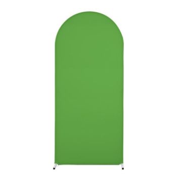 U Shape Green Spandex Arch Fabric Cover for Party Decoration 200x100cm - 1