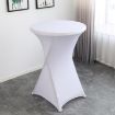Purple Stretch Polyester Cocktail Bar Table Cover, 80x110cm - 2