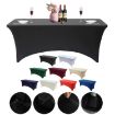 Lake Blue Rectangular Elastic Table Cover 244x75x75cm for Events - 2