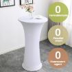 Black Elastic Spandex Table Cover for Hotel & Wedding Decor, 80cm Round - 4