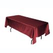 Wine Red Satin Tablecloth, 150x300cm - Hotel Banquet Wedding Decor - 1