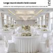 White 4FT Elastic Polyester Tablecloth Cover for Wedding & Party - 4
