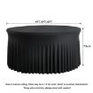 4FT Red Polyester Elastic Tablecloth Cover for Wedding & Party - 2