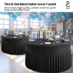 4FT Red Polyester Elastic Tablecloth Cover for Wedding & Party - 5