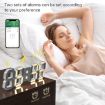 3D LED Wall Clock with APP Remote, Alarm, Date, Temp Display - 5
