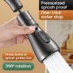Universal Swivel Faucet Extender & Splash Guard (Black) - 2