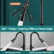 Universal Swivel Faucet Extender & Splash Guard (Black) - 4
