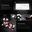 Abstract Fluid Color Blending Mouse Pad, 300x700mm Non-Slip Desk Mat - 3