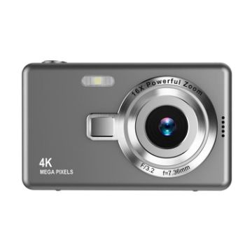 Q12 4K HD Digital Camera Mini CCD Portable Photo Card (Gray) - 1