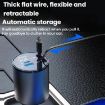 100W Retractable Car Charger, 8 Pin+8 Pin Cigarette Lighter (2.4A) - 6