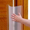 Baby Safety Door Protector, Anti-pinch Cover, 120x10cm, Frosted Clear - 2